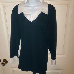 KAREN SCOTT Black and White 2 X office blouse